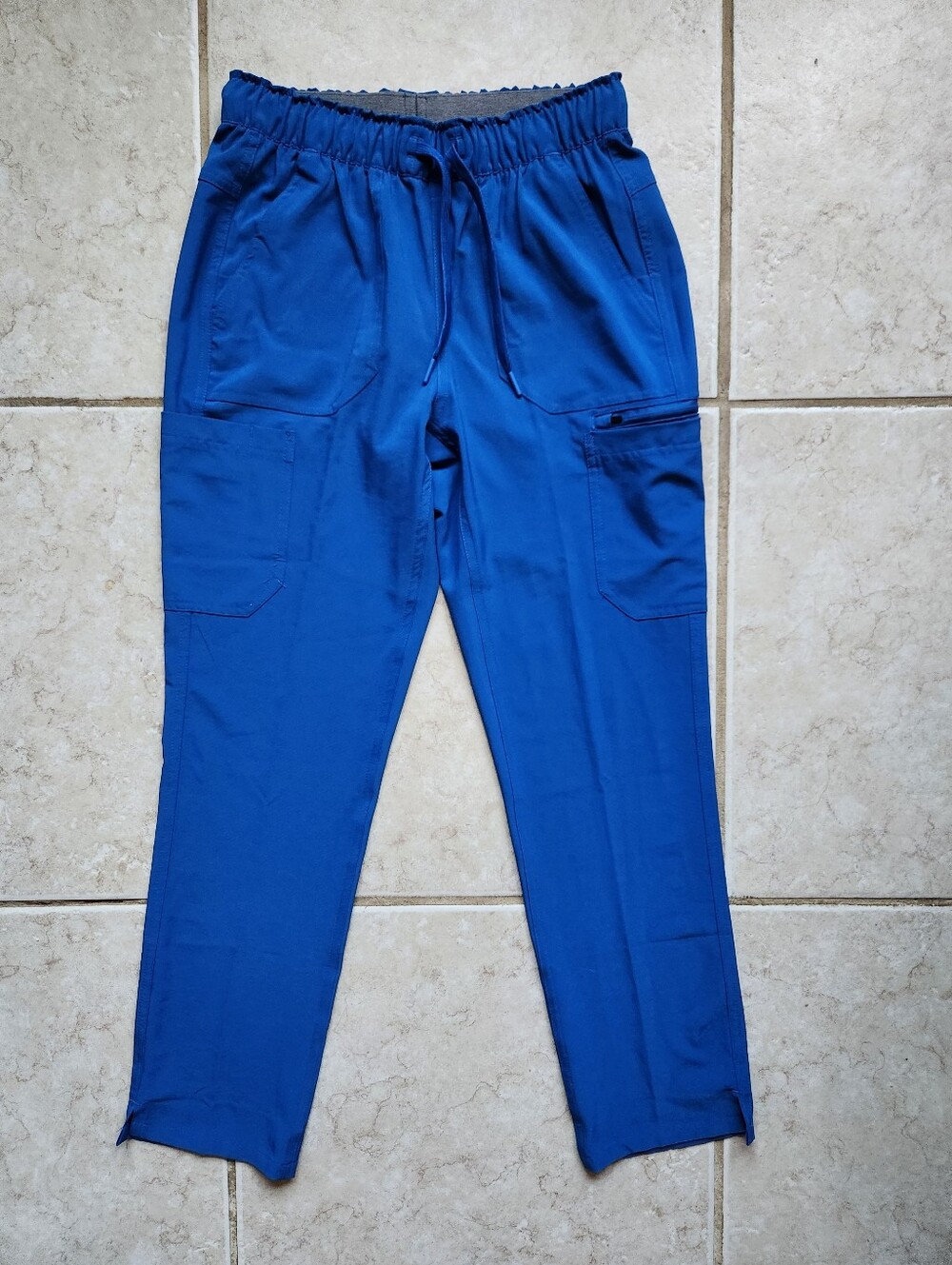 Carhartt Force Cross-Flex Cargo Scrub Pants Petite XS Royal Blue Straight Leg
